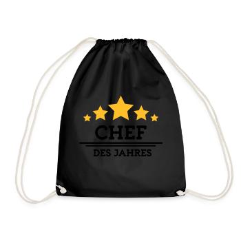 chef des Jahres - Turnbeutel - Schwarz - Vorne