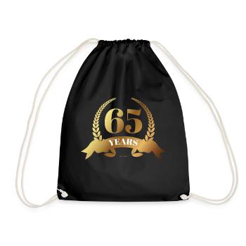 65. Birthday: 65 Years - Drawstring Bag - black - Front