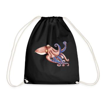 Bleu Octopus - poulpe bleu - bleu Poulpe - Sac de sport léger - noir - Devant