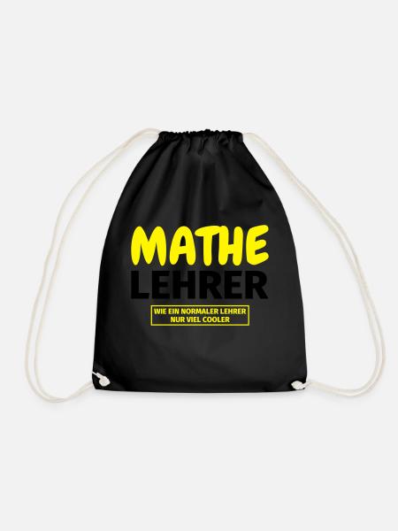 Mathelehrer Geschenk - Turnbeutel - Schwarz