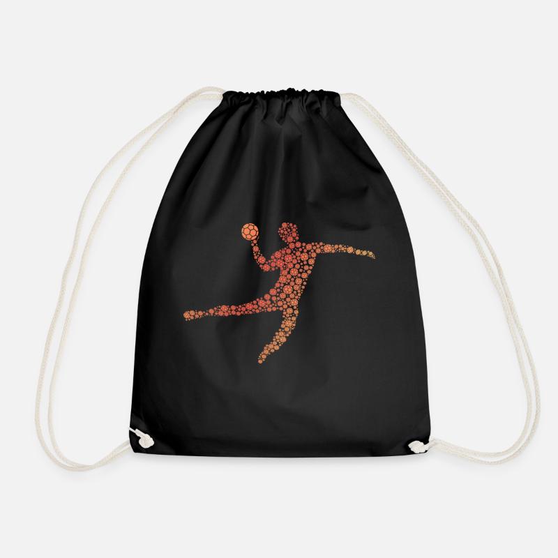 Handball pitcher - Drawstring Bag - black