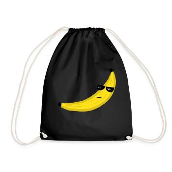 Banane fraîche - Sac de sport léger - noir - Devant