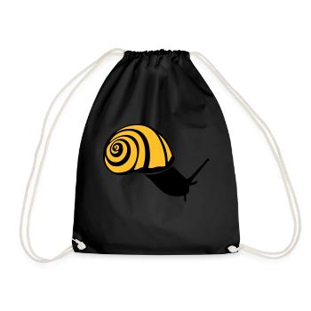 Schnecke Schnecke Schnecke schnecke lumaca2 - Turnbeutel - Schwarz - Vorne