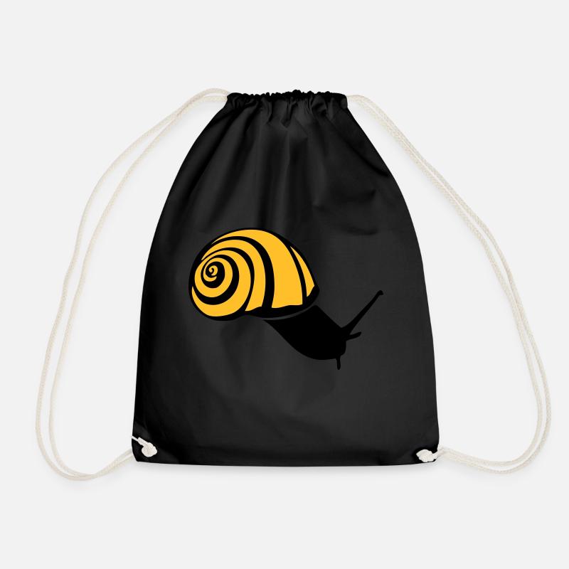 Schnecke Schnecke Schnecke schnecke lumaca2 - Turnbeutel - Schwarz