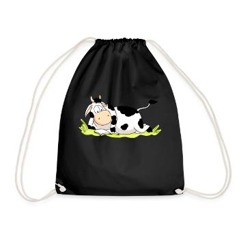 Reading Cow - Turnbeutel - Schwarz - Vorne