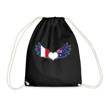 Drapeaux Français et Australien France Australie 2 - Sac de sport léger - noir - Devant