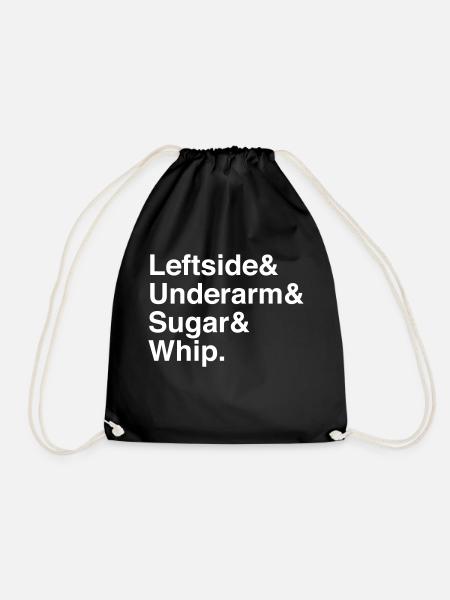 Leftside&Underarm&Sugar&Whip. (white) - Turnbeutel - Schwarz