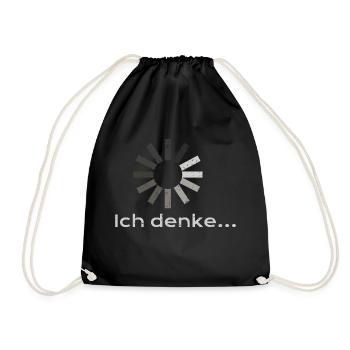 ich denke - Turnbeutel - Schwarz - Vorne