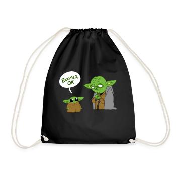 Boomer ok - Drawstring Bag - black - Front