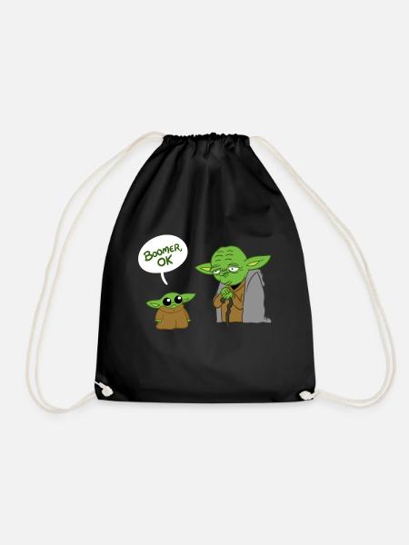 Boomer ok - Drawstring Bag - black