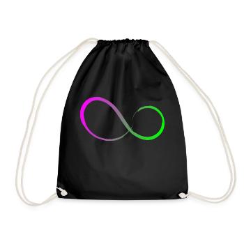 Infinity Sign Infinity Symbol Design - Drawstring Bag - black - Front