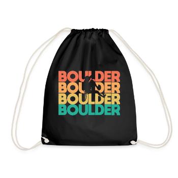 Retro Boulder Vintage Boulder grimpeur - Sac de sport léger - noir - Devant
