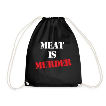 Meat is Murder Vegan Veggie Vegetarier Plant Based - Sac de sport léger - noir - Devant