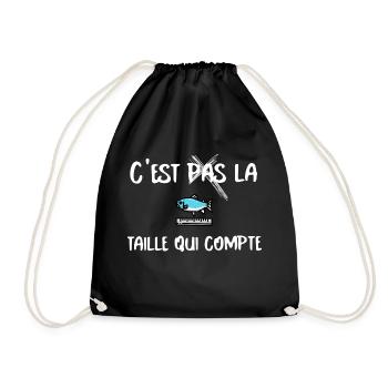 C'EST PAS LA TAILLE QUI COMPTE - Sac de sport léger - noir - Devant