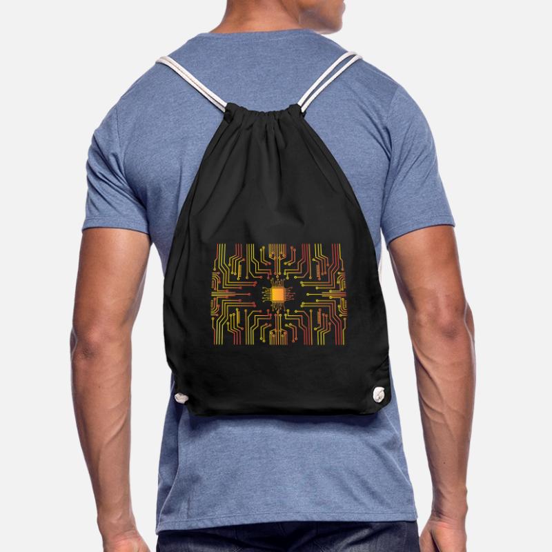 Circuit board core CPU heart pc coder geek Sac de sport léger