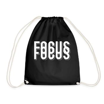 Focus - focus - Drawstring Bag - black - Front