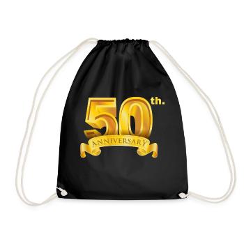 50e anniversaire et jour de naissance numéro d’or de luxe - Sac de sport léger - noir - Devant
