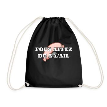 Fous affez du à l’ail - Sac de sport léger - noir - Devant