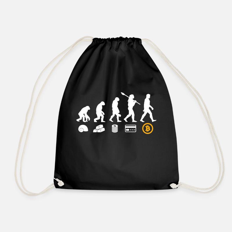 Bitcoin Geld Evolution - Turnbeutel - Schwarz