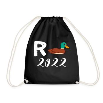 Rente Ente 2022 Ruhestand Outfit Renteneintritt - Turnbeutel - Schwarz - Vorne