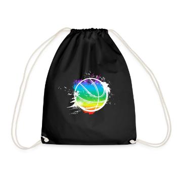 Basketball Trikot Kinder Geschenk Basketball Spiel - Turnbeutel - Schwarz - Vorne