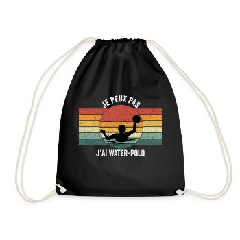 j'peux pas j'ai water polo - Sac de sport léger - noir - Devant