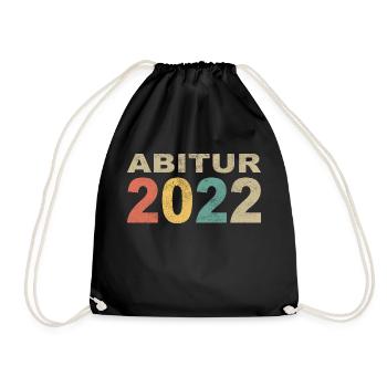 Abitur 2022 Abi 2022 Vintage - Turnbeutel - Schwarz - Vorne