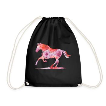 Cheval de fleur - Sac de sport léger - noir - Devant