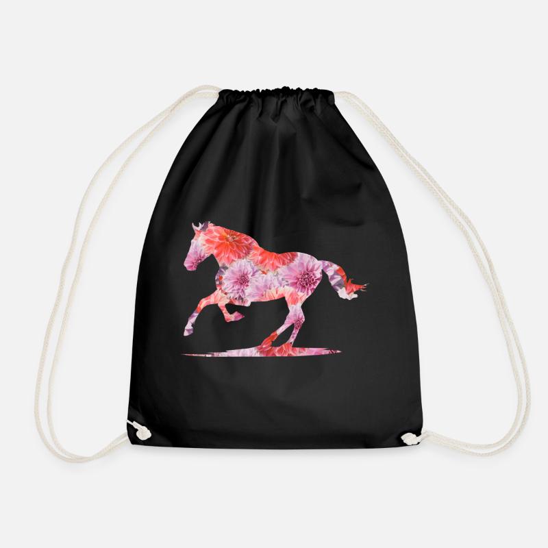 FlowerHorse - Turnbeutel - Schwarz