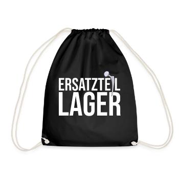 Ersatzteillager Hüftprothese - links - Turnbeutel - Schwarz - Vorne