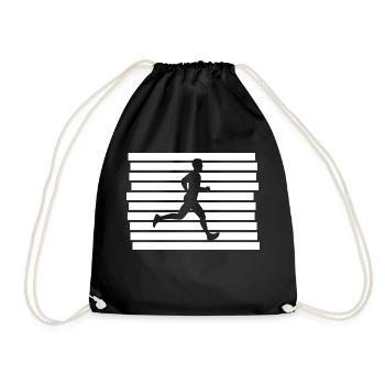 Marathon Running Run jogging - Drawstring Bag - black - Front