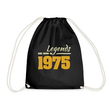 Legende in 1975 geboren - Turnbeutel - Schwarz - Vorne