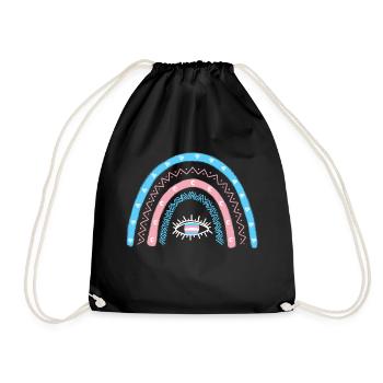LGBT Pride Month Transgender Rainbow - Drawstring Bag - black - Front