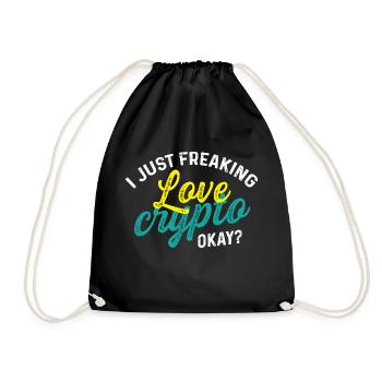 Freaking Love Crypto. Cadeau d’analyste d’affaires - Sac de sport léger - noir - Devant