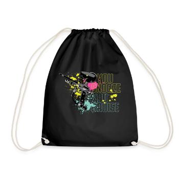 Du brütete Paintballspieler Gift - Turnbeutel - Schwarz - Vorne