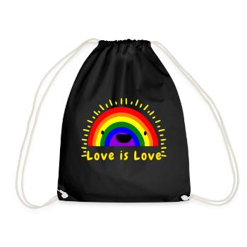 Love is Love LGBTQ+ - Drawstring Bag - black - Front
