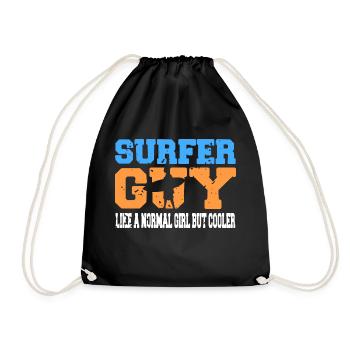 Surfer Guy Like A Normal Guy But Cooler Present - Turnbeutel - Schwarz - Vorne