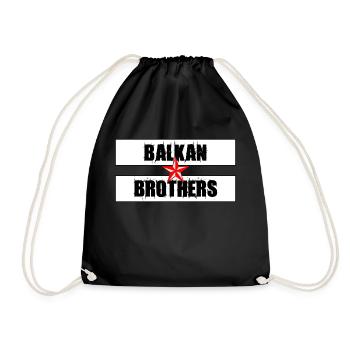 balkan brothers - Turnbeutel - Schwarz - Vorne