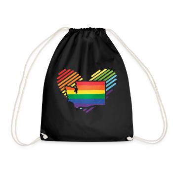 LGBT-Stolz Washington - Turnbeutel - Schwarz - Vorne