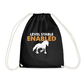 Cydesdale Reiter und Zugpferd Designs - Turnbeutel - Schwarz - Vorne