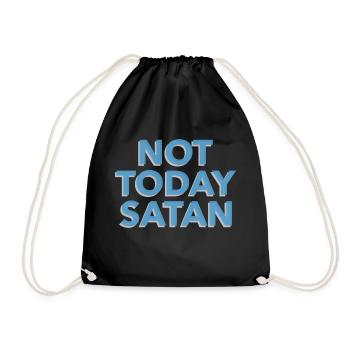 Not Today Satan - Drawstring Bag - black - Front
