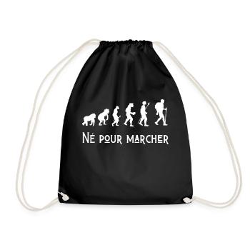 né pour marcher évolution - Sac de sport léger - noir - Devant