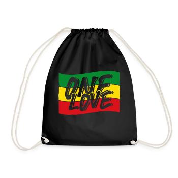 Drapeau Reggae One Love - Sac de sport léger - noir - Devant