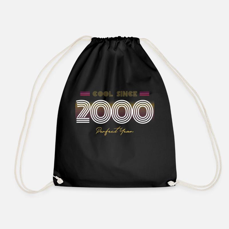 Birthday Cool since 2000 - Drawstring Bag - black