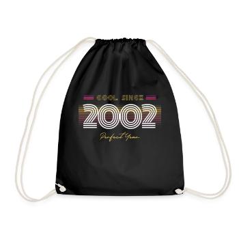 Birthday Cool since 2002 - Drawstring Bag - black - Front