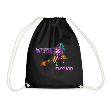 Witch, Please! Meme- Spruch für Halloween - Turnbeutel - Schwarz - Vorne