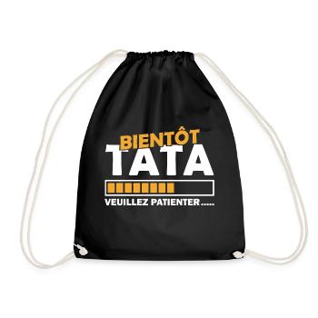 bientôt tata / future tata d'amour - Sac de sport léger - noir - Devant