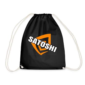 Satoshi - Drawstring Bag - black - Front