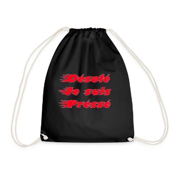 je suis préssé - Sac de sport léger - noir - Devant