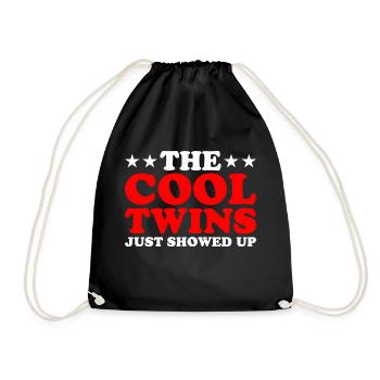 The Cool Twins Just Showed Up 18 - Drawstring Bag - black - Front